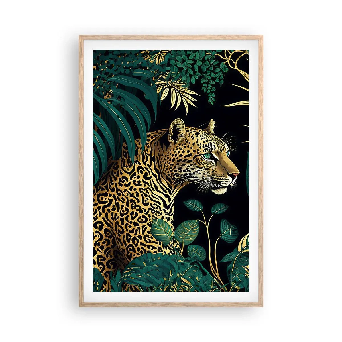 Poster in light oak frame - Host in the Jungle - 61x91 cm