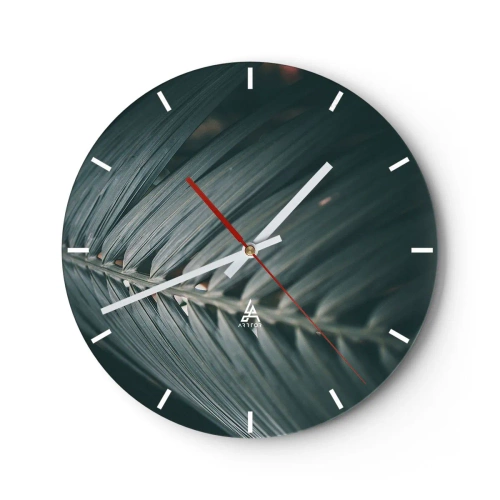 Wall clock - Clock on glass - Precision of Nature - 40x40 cm