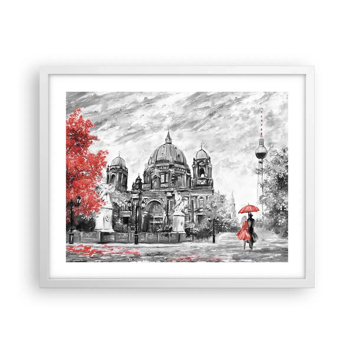 Poster in white frmae - Berlin Encounter - 50x40 cm