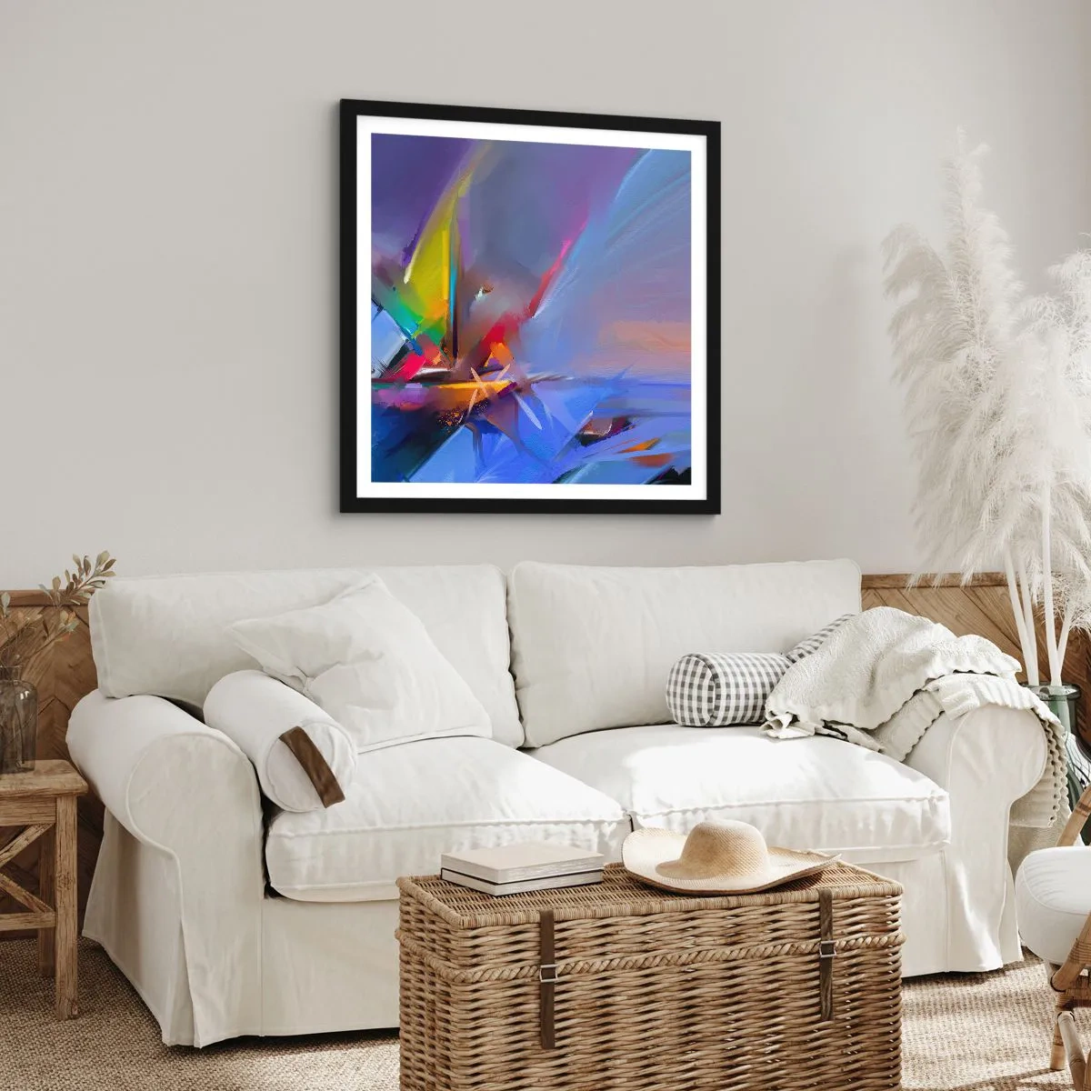 Poster in black frame - Flew like s Bird - 40x40 cm