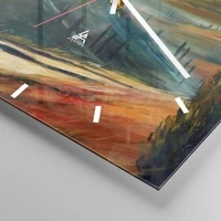 Clock face with lines