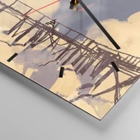 Clock face with lines