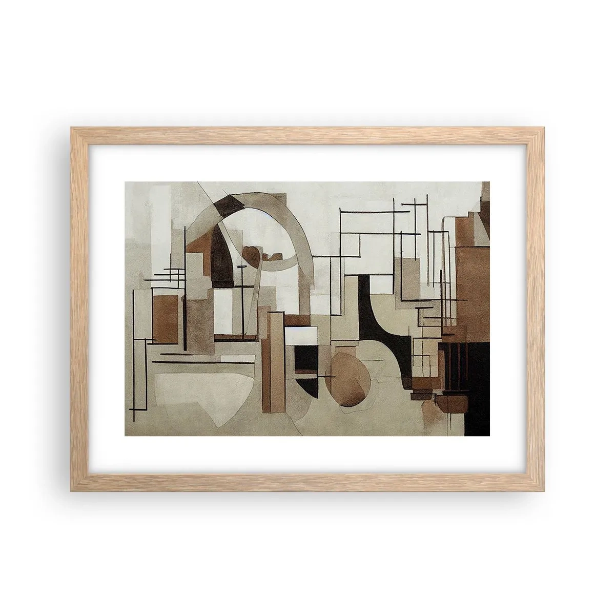 Poster in light oak frame - City Landscape 2.0 - 40x30 cm