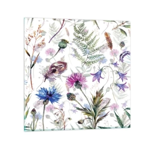 Glass picture - Polish Herbs - 40x40 cm