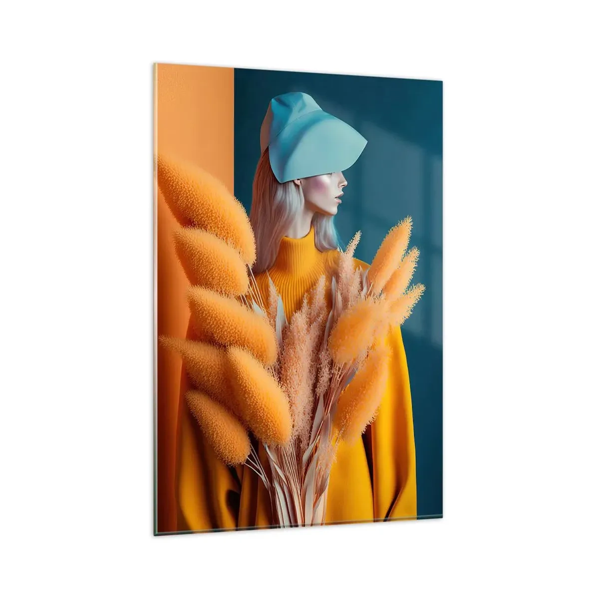 Glass picture - Fluffy Portrait - 80x120 cm