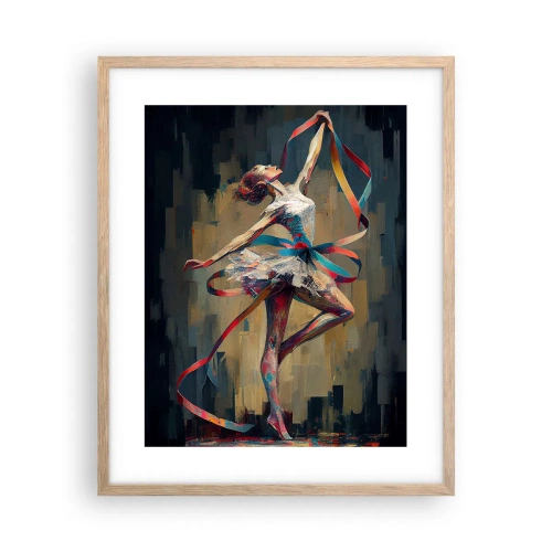 Poster in light oak frame - Dance with a Ribbon - 40x50 cm