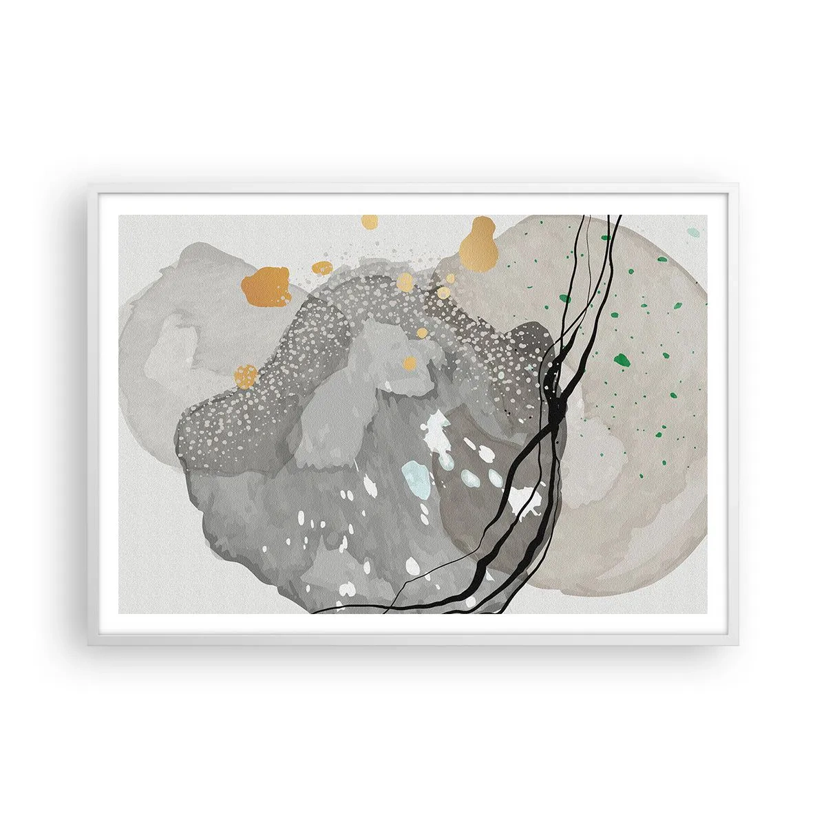 Poster in white frmae - Organic Composition  - 100x70 cm