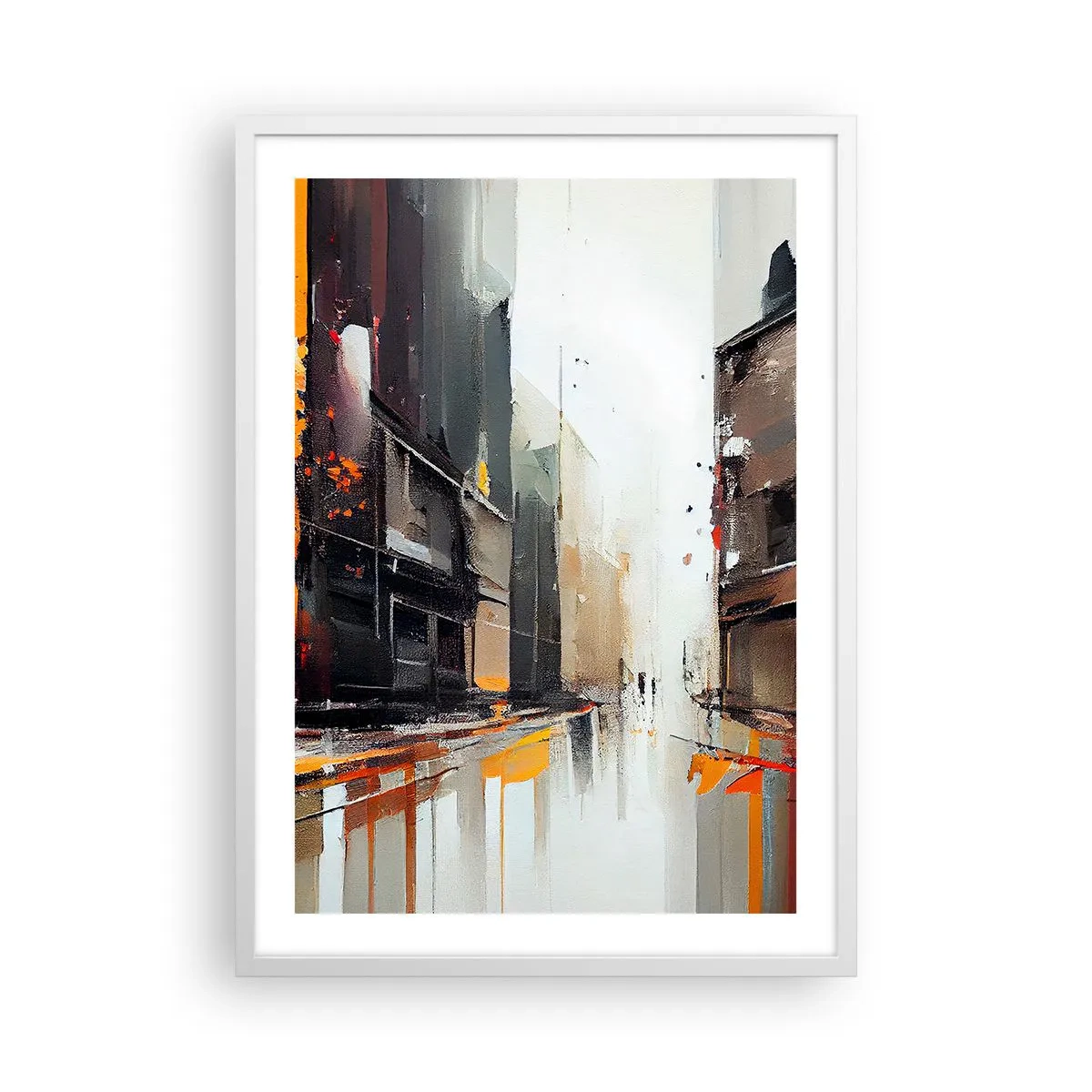 Poster in white frmae - Rainy Day - 50x70 cm
