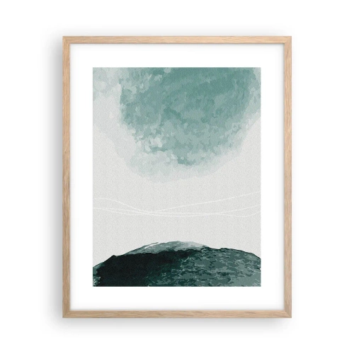 Poster in light oak frame - Encounter With Fog - 40x50 cm