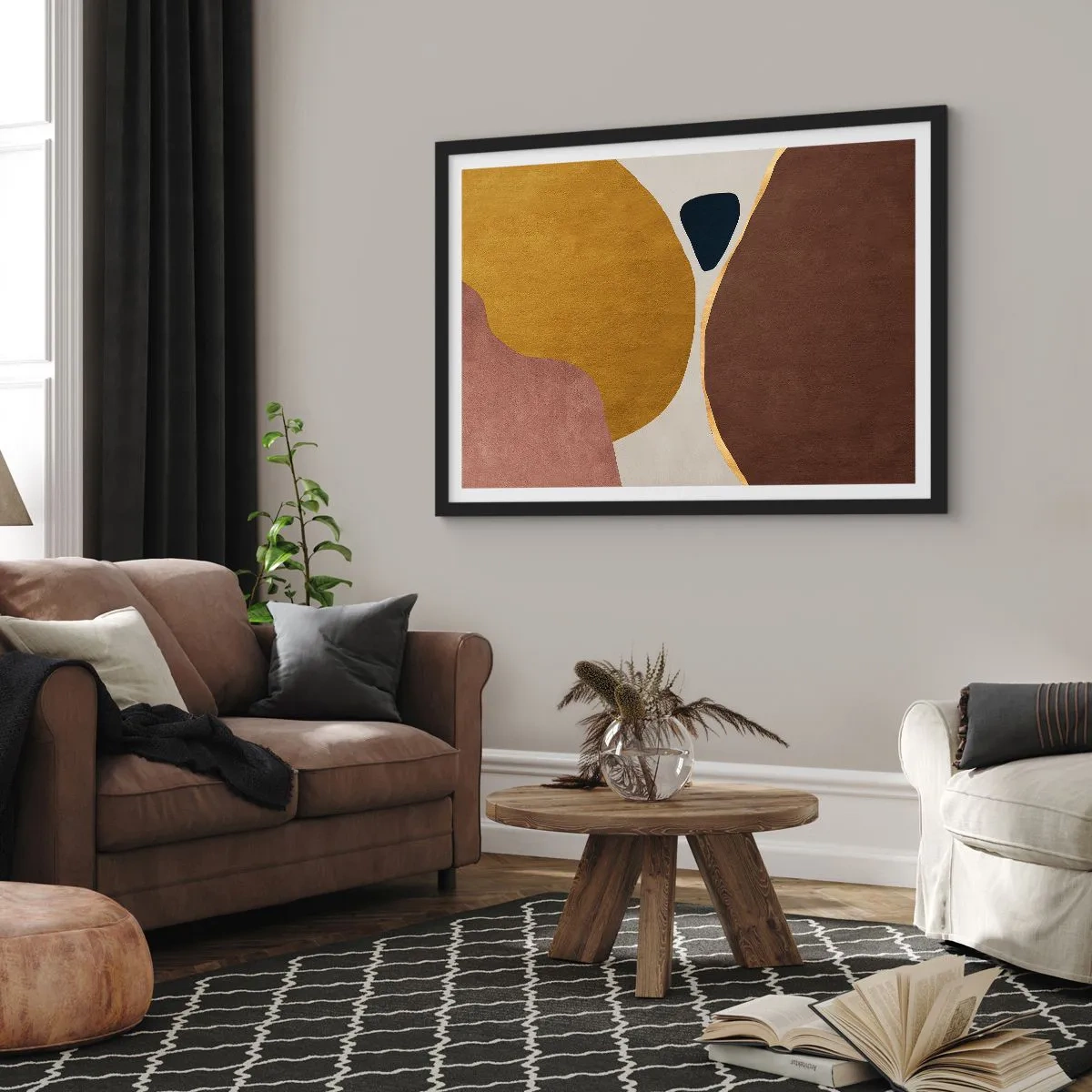 Poster in black frame - Abstract - Place in sSace - 70x50 cm