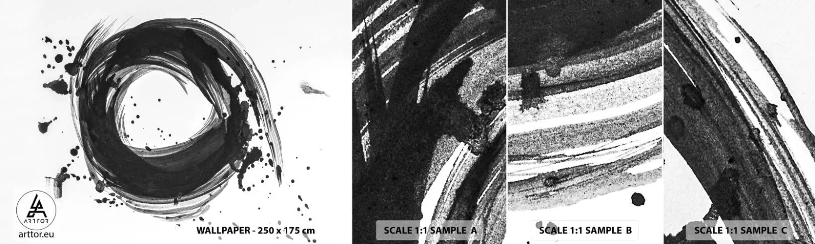 Photo Wallpaper Sample Self-Adhesive Deluxe Sticker - Whirl of Creation - Abstraction, Piece, Graphics - 100x30 cm