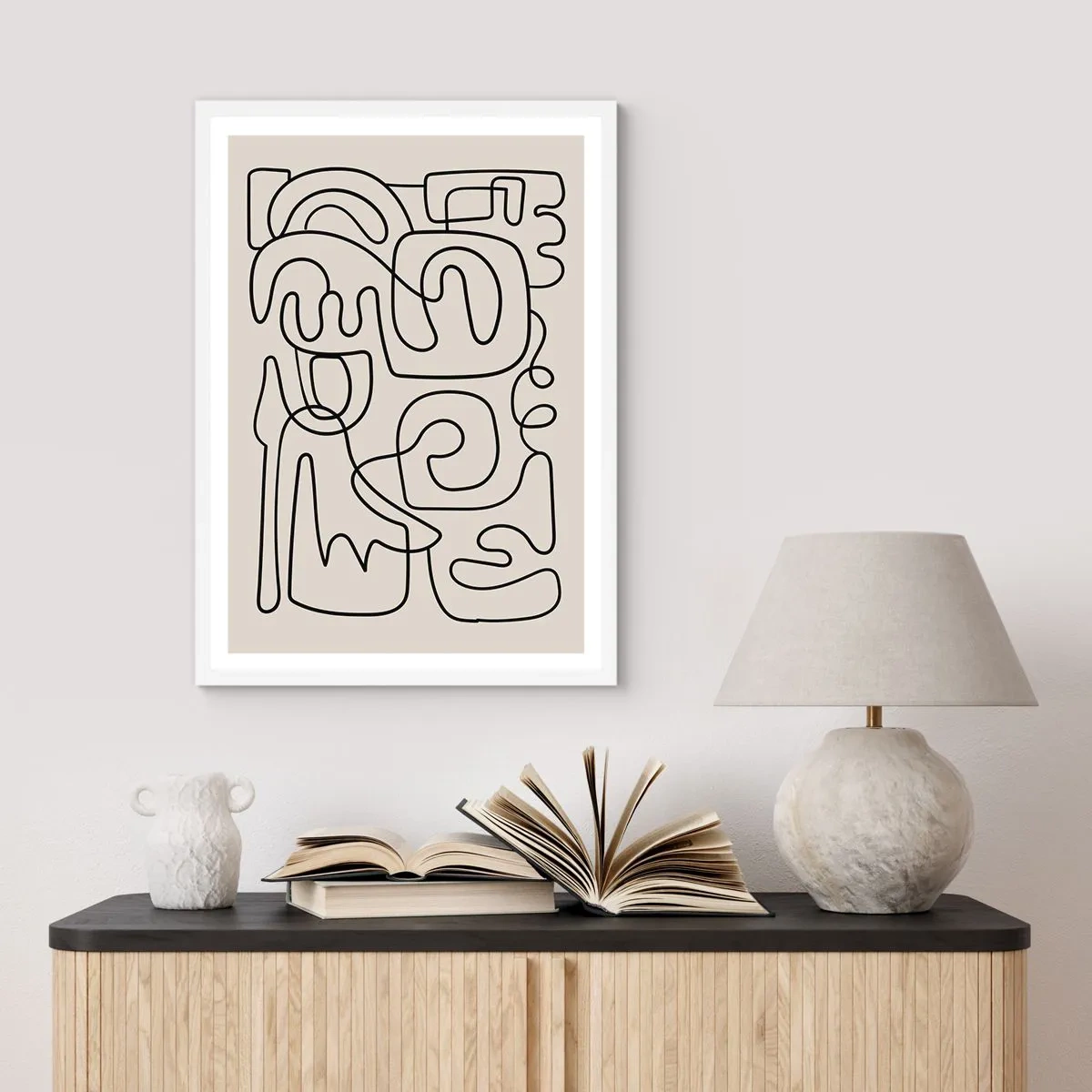 Poster in white frmae - Tracing - 61x91 cm
