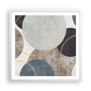 Poster in white frmae - Wheel after Wheel - 60x60 cm
