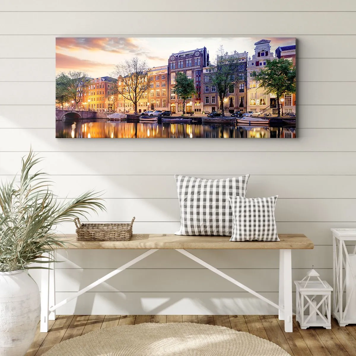 Canvas picture - Reserved and Calm Dutch Beaty - 90x30 cm