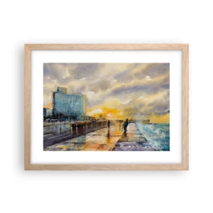 Poster in light oak frame - Life On the Coast - 40x30 cm