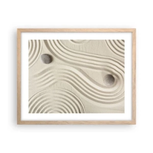 Poster in light oak frame - Touch of Warmth - 50x40 cm