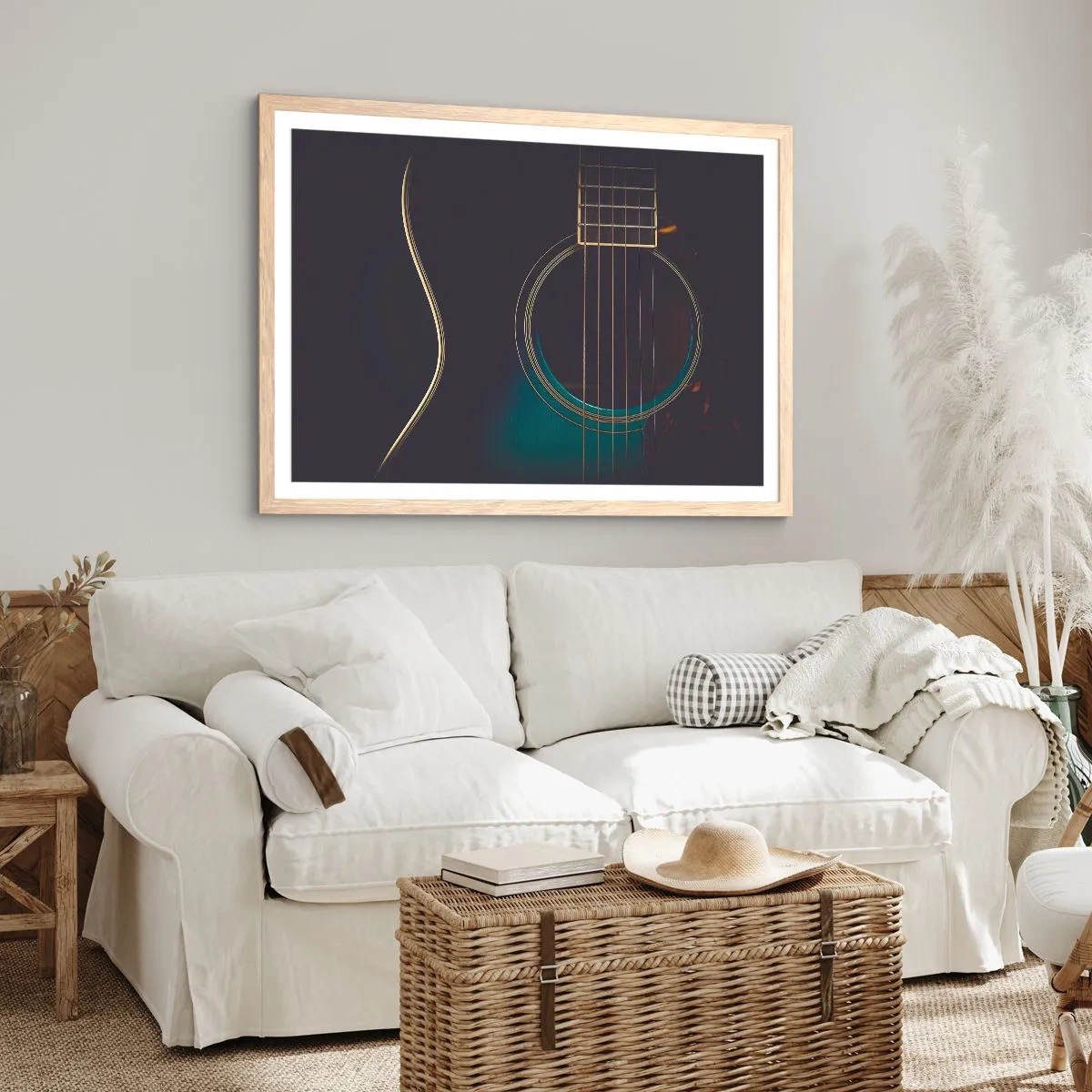 Poster in light oak frame - A Moment Before It Sounds - 50x40 cm