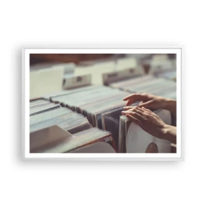 Poster in white frmae - In Search of Good Vibes - 100x70 cm