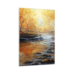 Glass picture - Golden Brook - 80x120 cm