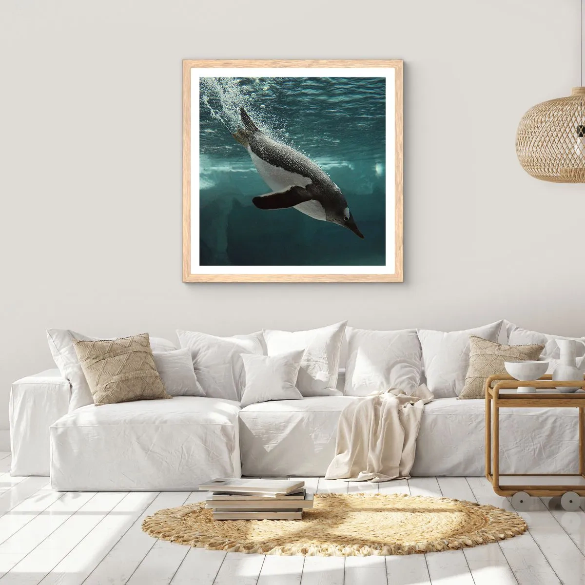 Poster in light oak frame - Welcome to My World - 30x30 cm