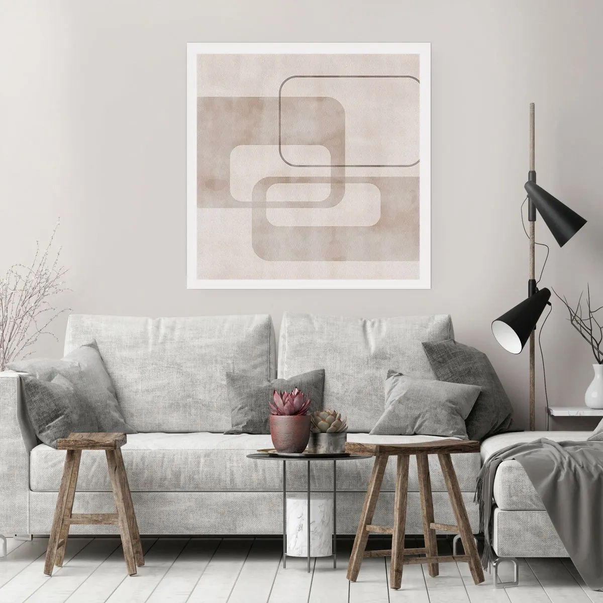 Poster - Geometrical Grout - 40x40 cm