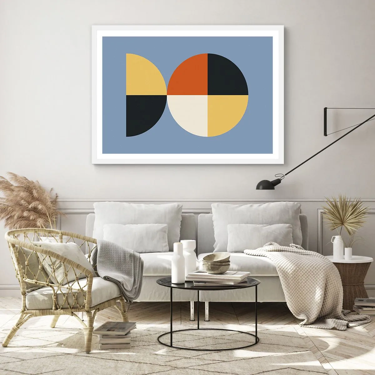 Poster in white frmae - Look and Count - 50x40 cm