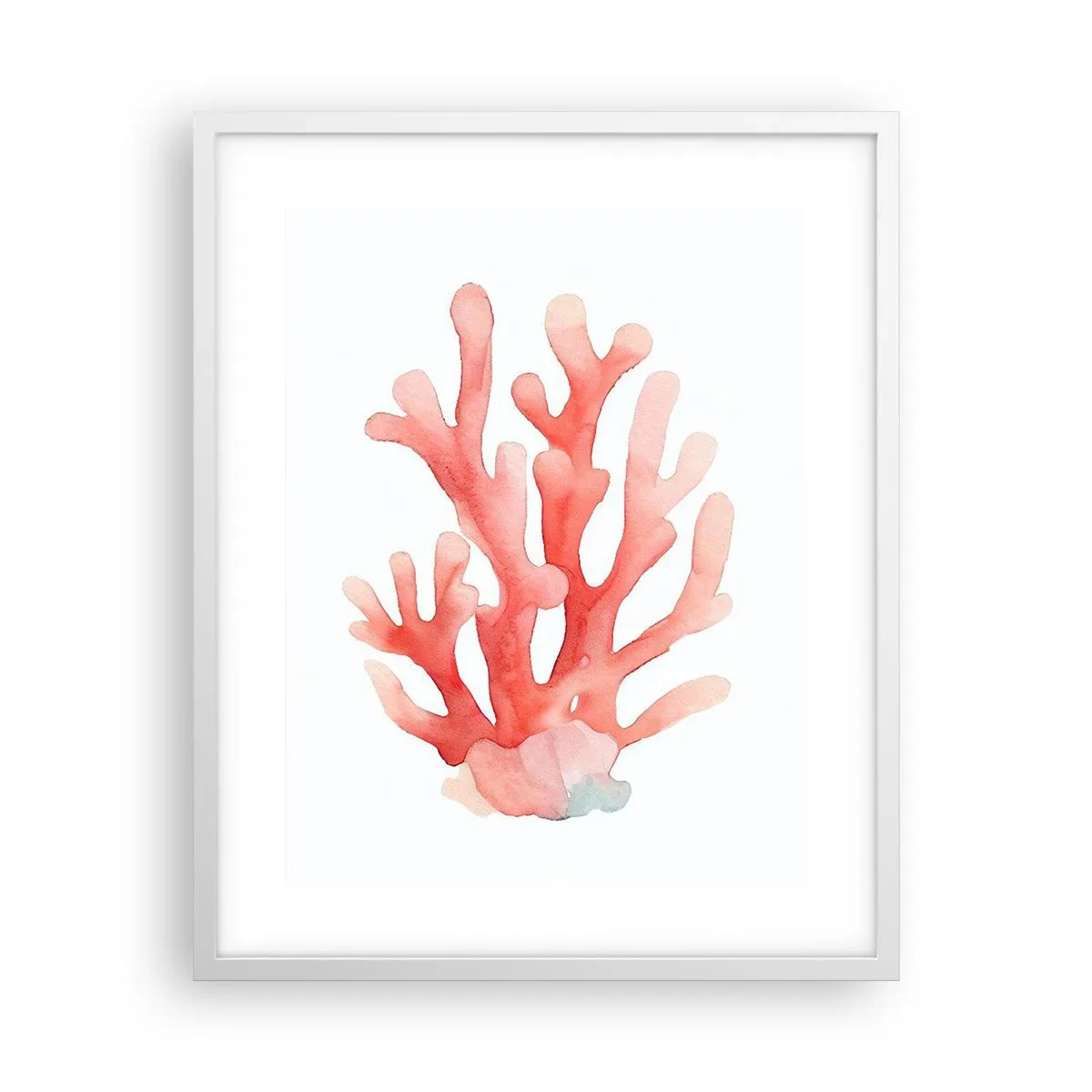 Poster in white frmae - Coral Colour Colars - 40x50 cm