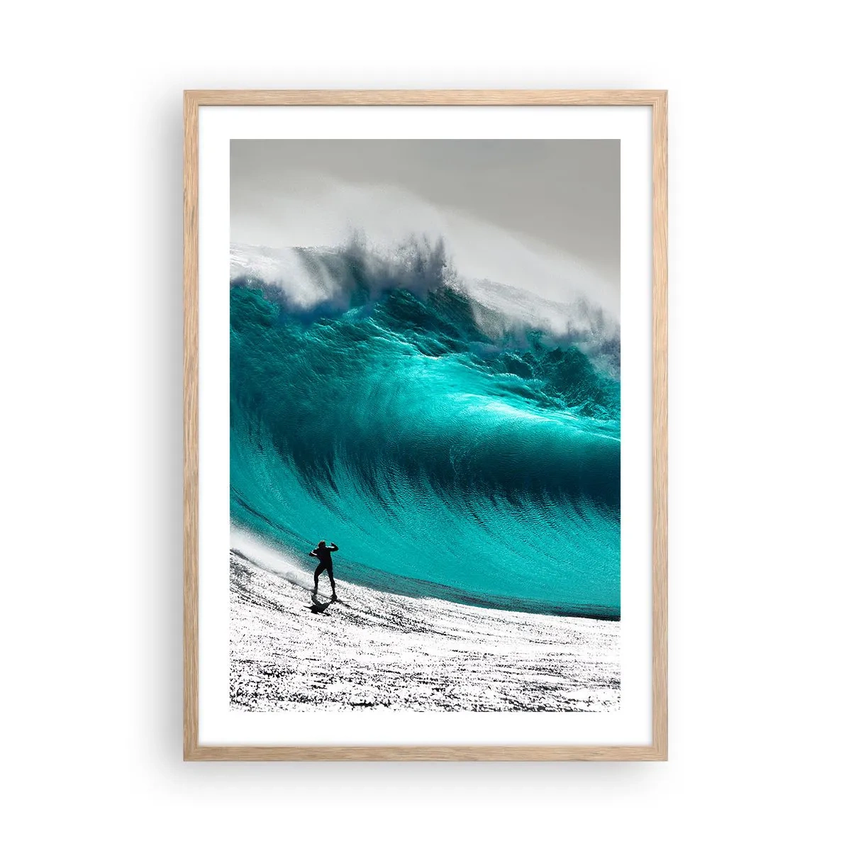 Poster in light oak frame - Challenge Accepted - 50x70 cm
