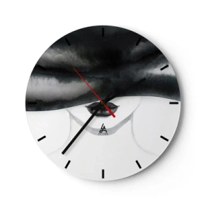 Wall clock - Clock on glass - Sensual Secret - 40x40 cm