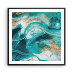 Poster in black frame - River of Gold - 60x60 cm