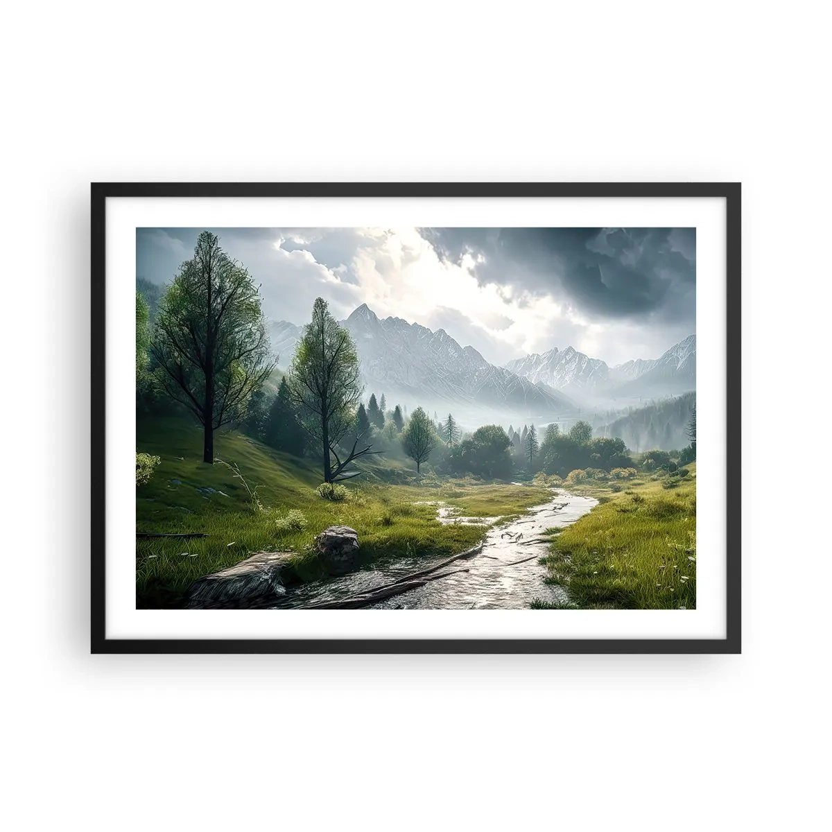 Poster in black frame - There And Back - 70x50 cm