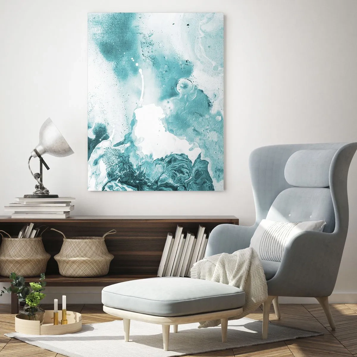 Glass picture - Lakes of Blue - 50x70 cm