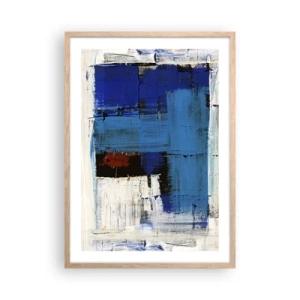 Poster in light oak frame - The Secret of Blue - 50x70 cm