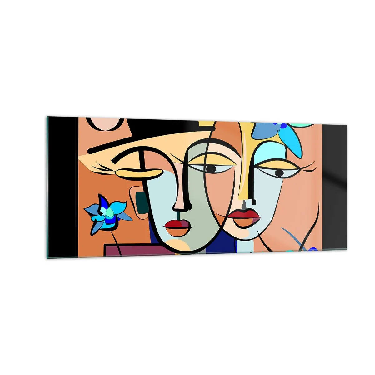 Glass picture - Rendez-vous Picasso Style - 100x40 cm