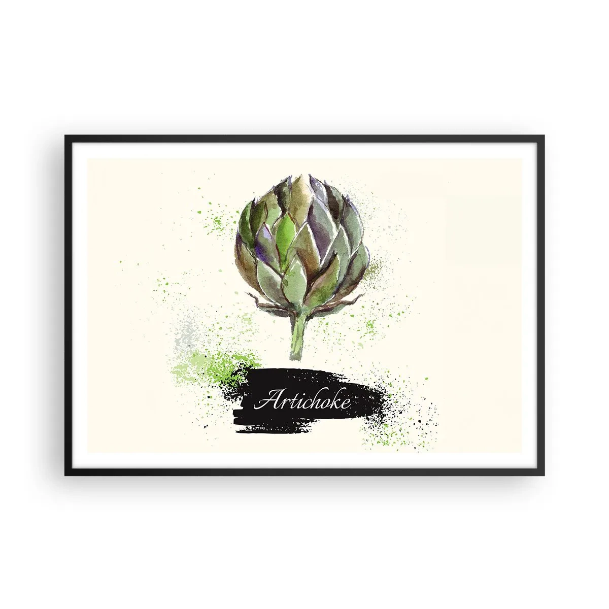 Poster in black frame - Eviva Vegetables! - 100x70 cm
