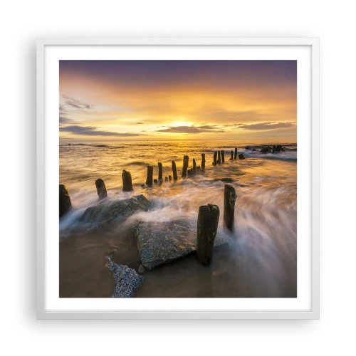 Poster in white frmae - Raw Beauty of the Baltic Sea - 60x60 cm