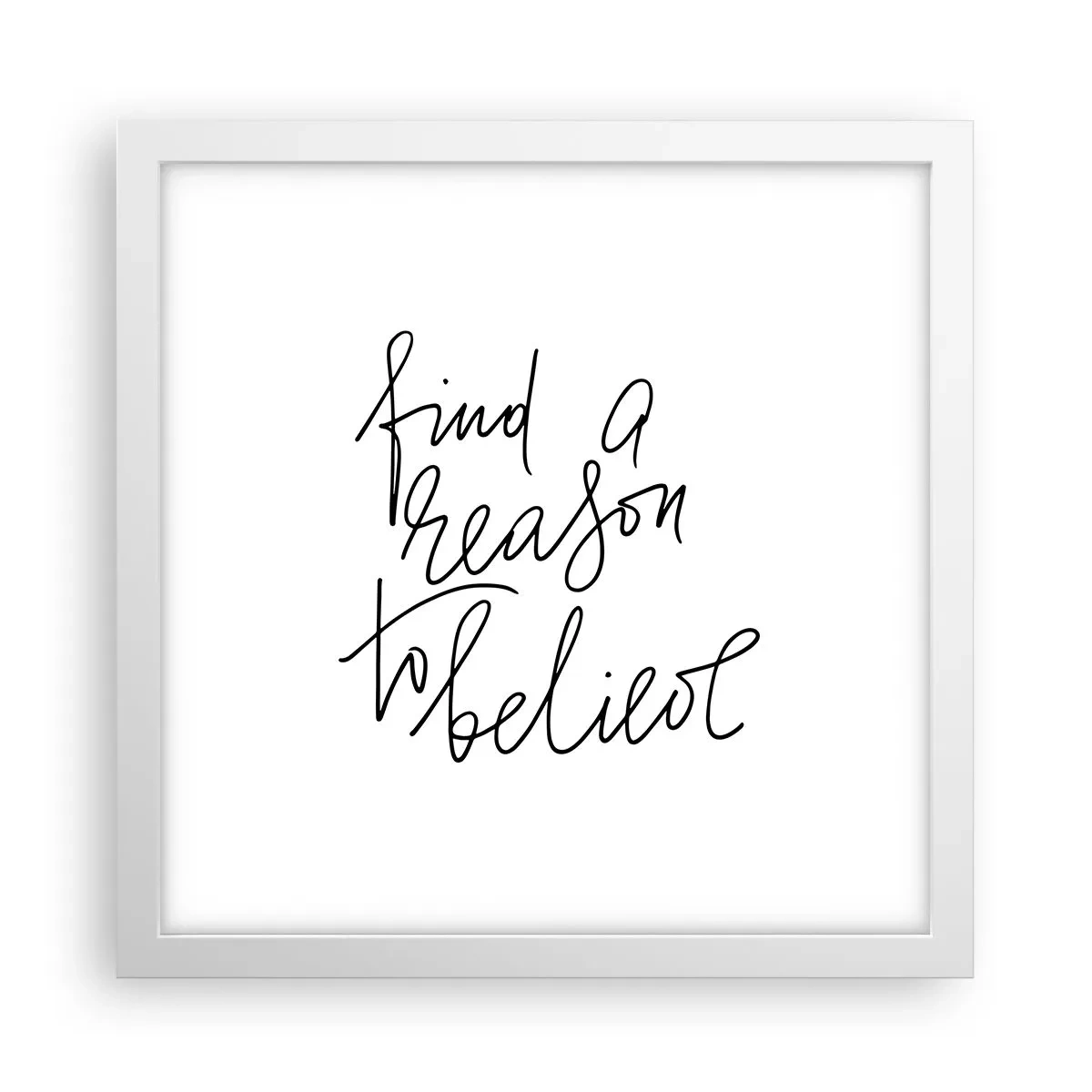 Poster in white frmae - It Is Possible - 30x30 cm