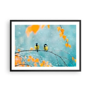 Poster in black frame - Birdy Gossip - 70x50 cm