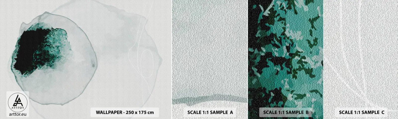 Photo Wallpaper Sample Self-Adhesive Deluxe Sticker - In a Waterdrop - Modern, Minimalistic, Abstraction - 100x30 cm