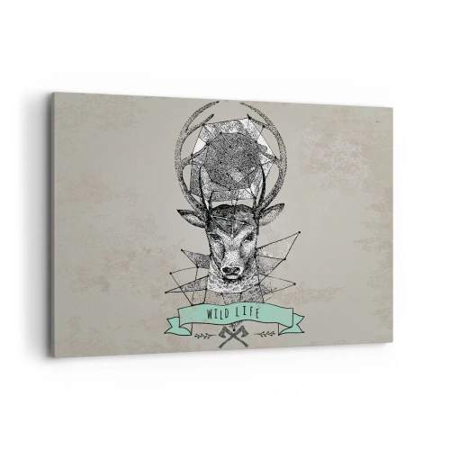 Canvas picture - Vision of St Hubert - 120x80 cm