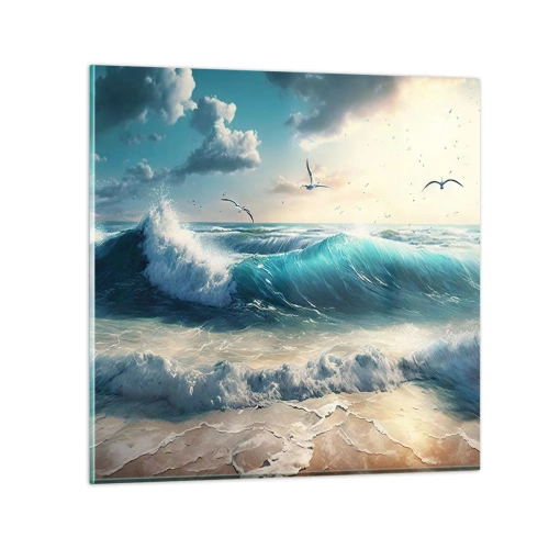 Glass picture - It Hums Especially for You - 40x40 cm