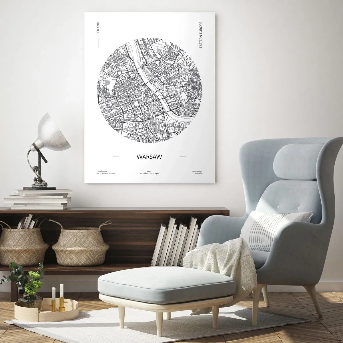 Glass picture - Anatomy of Warsaw - 80x120 cm