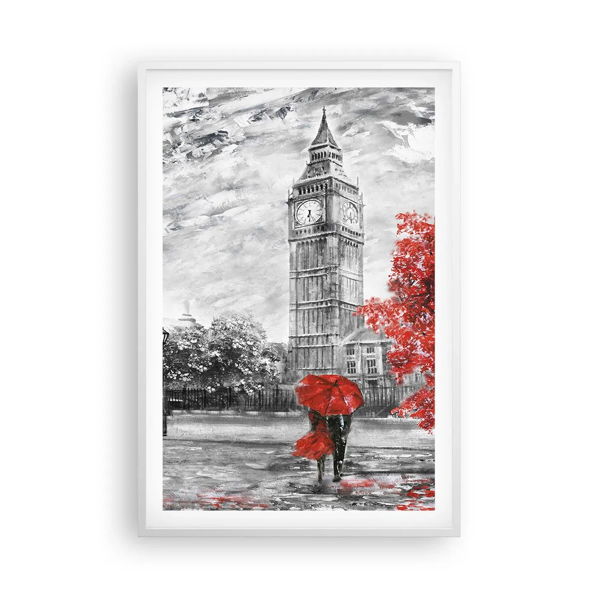 Poster in white frmae - Exciting Day - 61x91 cm