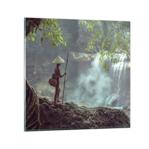 Glass picture - Friends with Nature - 30x30 cm