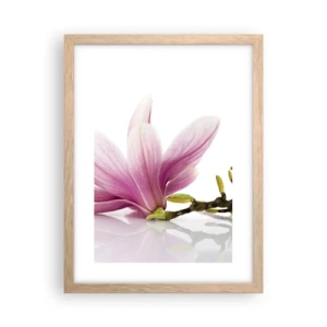 Poster in light oak frame - Delicate Like a Spring Breeze - 30x40 cm