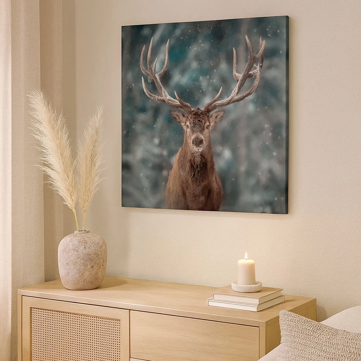 Canvas picture - King of Forest Crowned - 30x30 cm