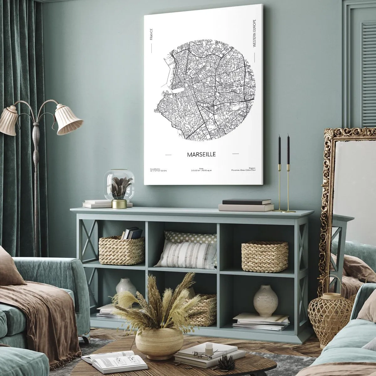 Canvas picture - Anatomy of Marseille - 65x120 cm