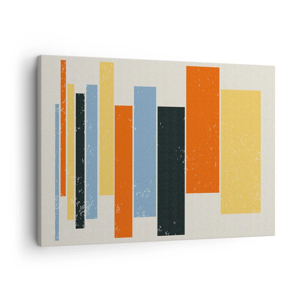 Canvas picture - Colorful rectangles in a modern arrangement - 70x50cm - Notation of Music - Modern wall decoration for the living room and bedroom ARTTOR