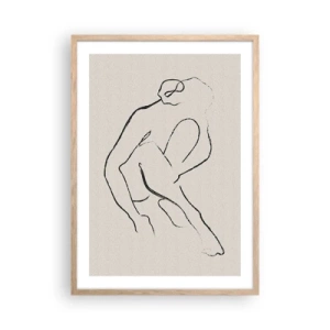 Poster in light oak frame - Intimate Sketch - 50x70 cm