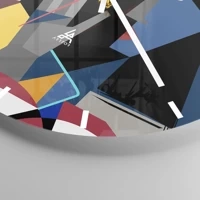 Clock face with lines